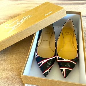 Christian louboutin Ballalla patent ribbon flats 🥿